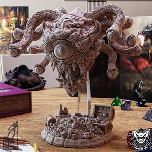 Eye Tyrant / Beholder Boss Monster | Large Miniature for Tabletop RPG | High-Detail Resin | Beholder - Dungeon Dog