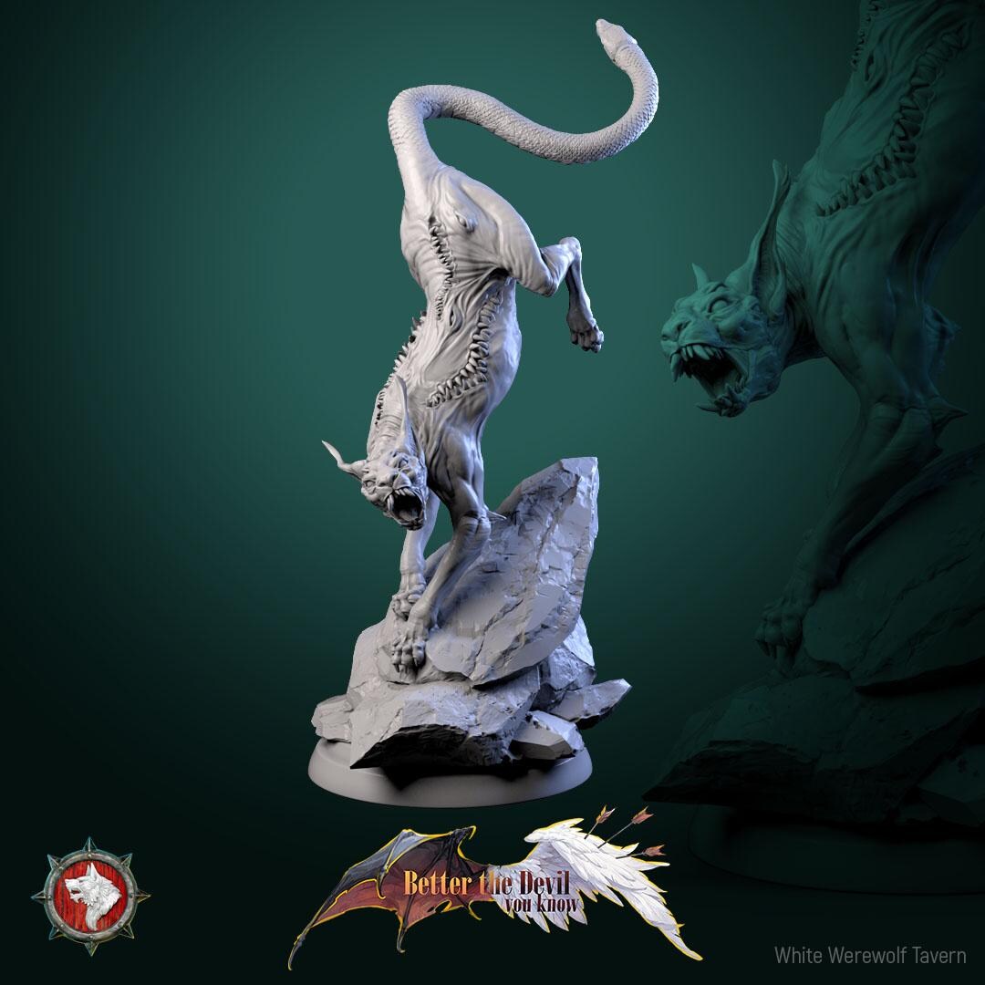 Hellcat 1 - Miniature for Dnd, DSA, Pathfinder - Figures With Base