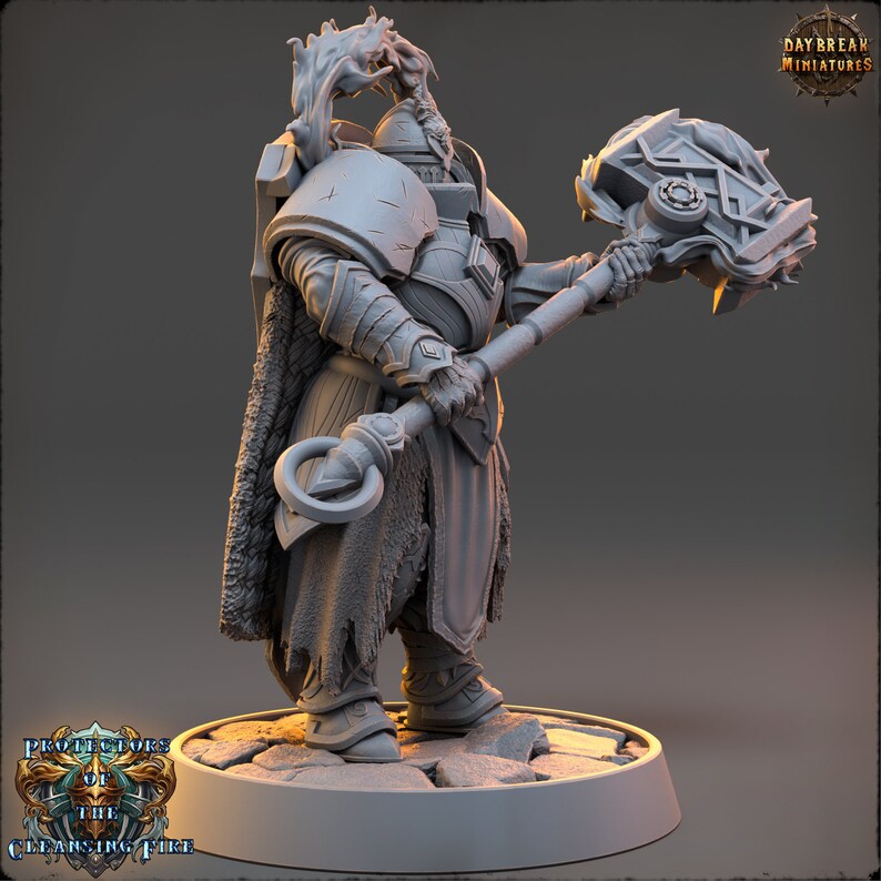 Knight Duke Darko Ebonfire Mini for Dnd, DSA, Pathfinder, 28 Mm, 32 Mm