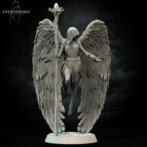 Althea, Angel of Mending by Stormborn Collectibles - Tabletop DnD Miniature - 32 mm, 75 mm with matching base