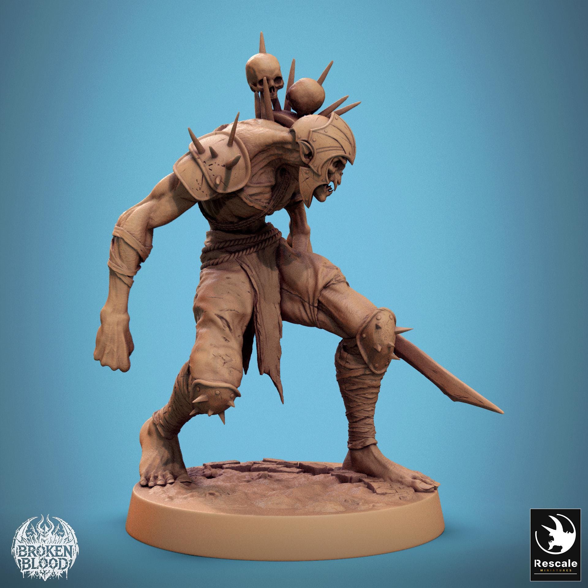 Pathfinder Ravager Ghoul Ravager Confused - Miniature for D&D, DSA, Pathfinder - 28 Mm, 32 ...