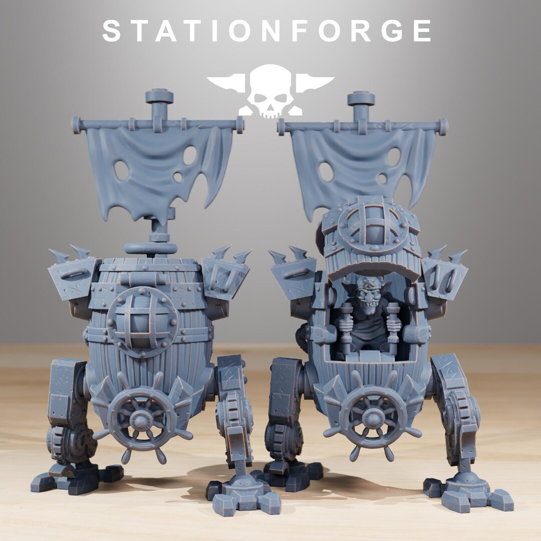 32 Mm Bot + Goblin - Grimdark Scrap Bot 1 Miniature - Sci-fi Goblin ...