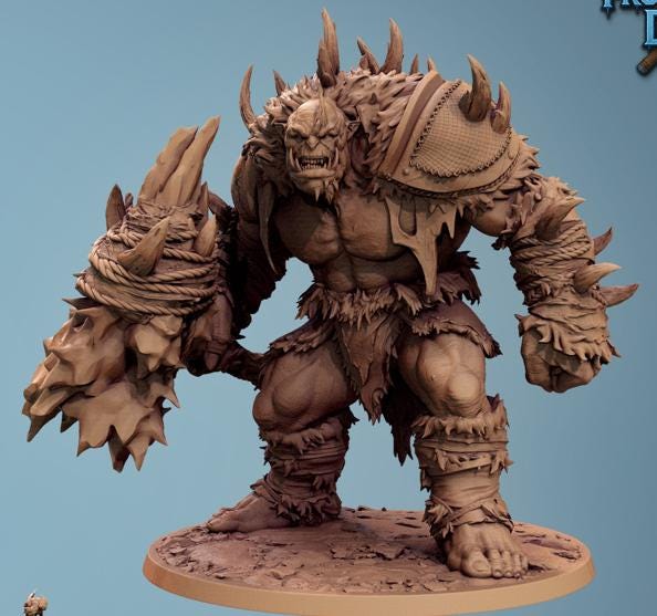 Troll, Giant Barbarian With Ice Hammer, Ice Club - Blizzard Troll