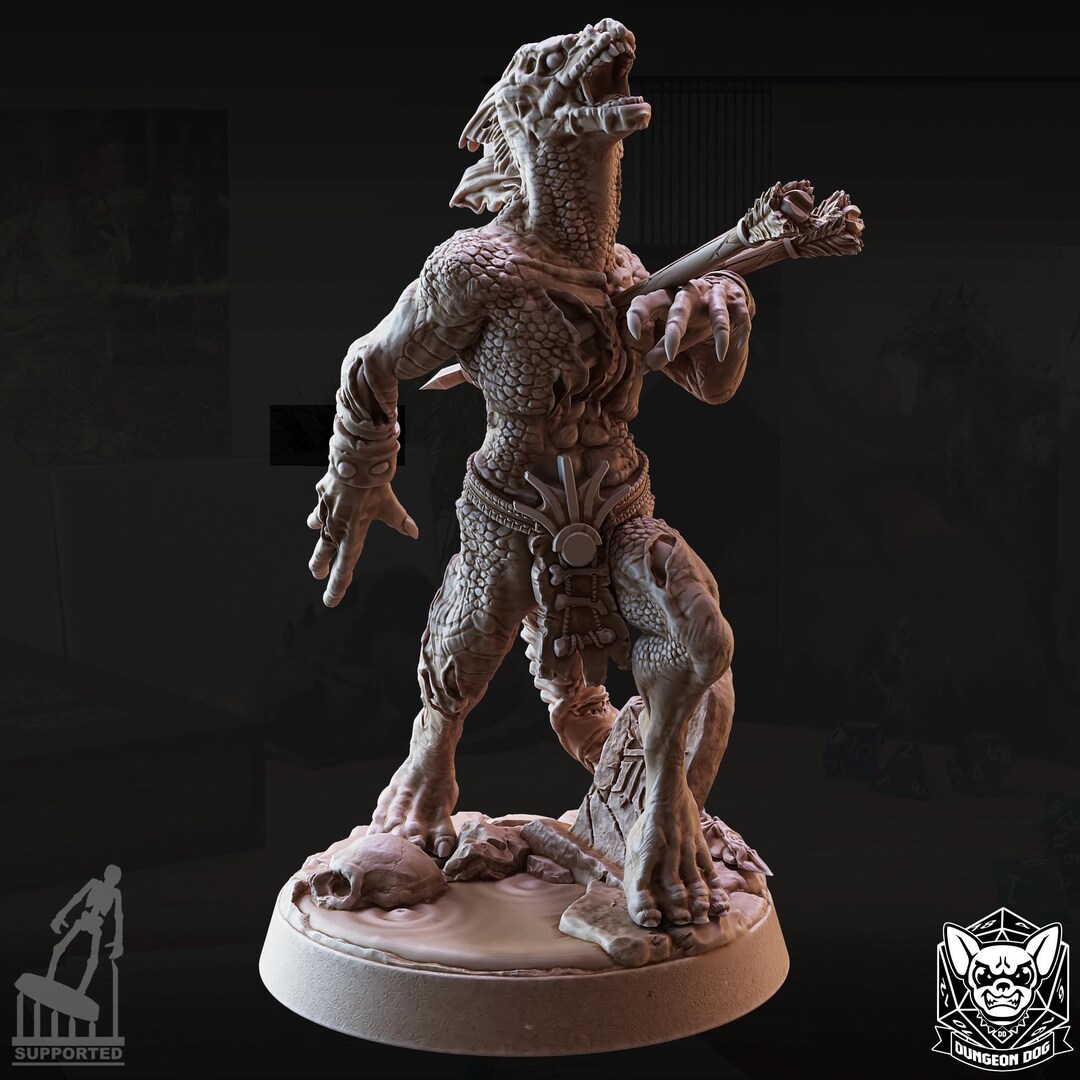 Zombie Lizard D - Creature Miniature for Dnd, DSA, Pathfinder, RPG ...