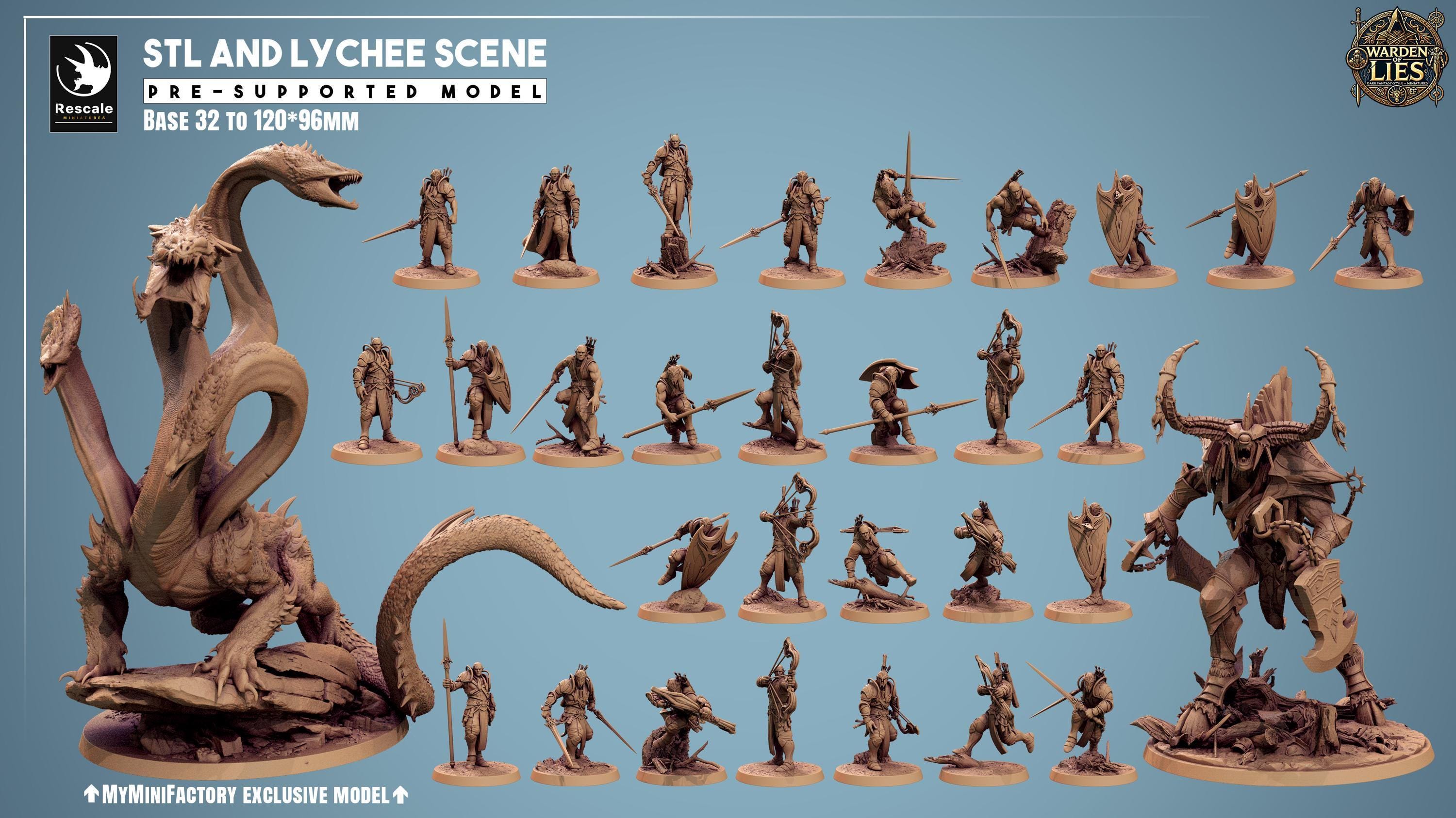 Moon Elf Sentinel Shoot up - Miniature for Dnd, DSA, Pathfinder, RPG ...