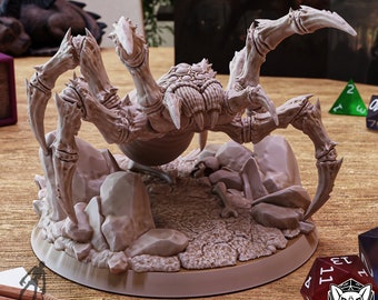 Giant-Spider-B - Miniature for DnD, DSA, RPG tabletop games, available as 28 mm, 32 mm and 36 mm figure with base - Dungeon Dog