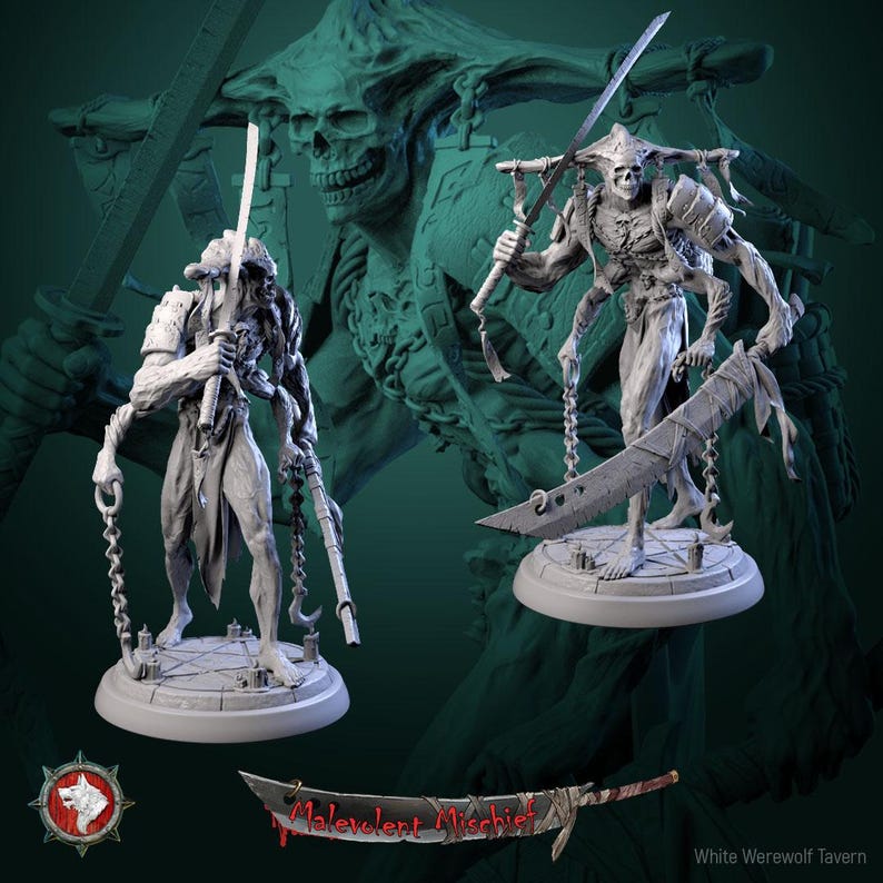 Grimblade Revenant Miniature for Dnd, DSA, Pathfinder Figure With
