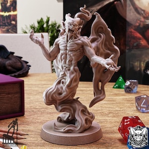 Shadow Demon B - Miniature for DnD, DSA, Pathfinder, RPG Tabletop Figure - Creature, Horn, Claws, Mist - Dungeon Dog