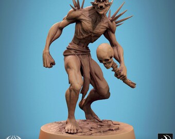 Savage Ghoul Wait - Miniatura per D&D, DSA, Pathfinder - 28 mm, 32 mm, Figura in resina con base - Miniature in scala - Broken Blood