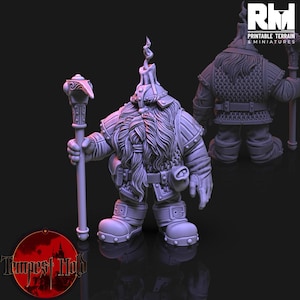 Mineur Mallakson – Figurine pour D&D, DSA, Pathfinder – Figurines en résine 28 mm et 32 mm avec socle – Tempest Hold – RMPrintable