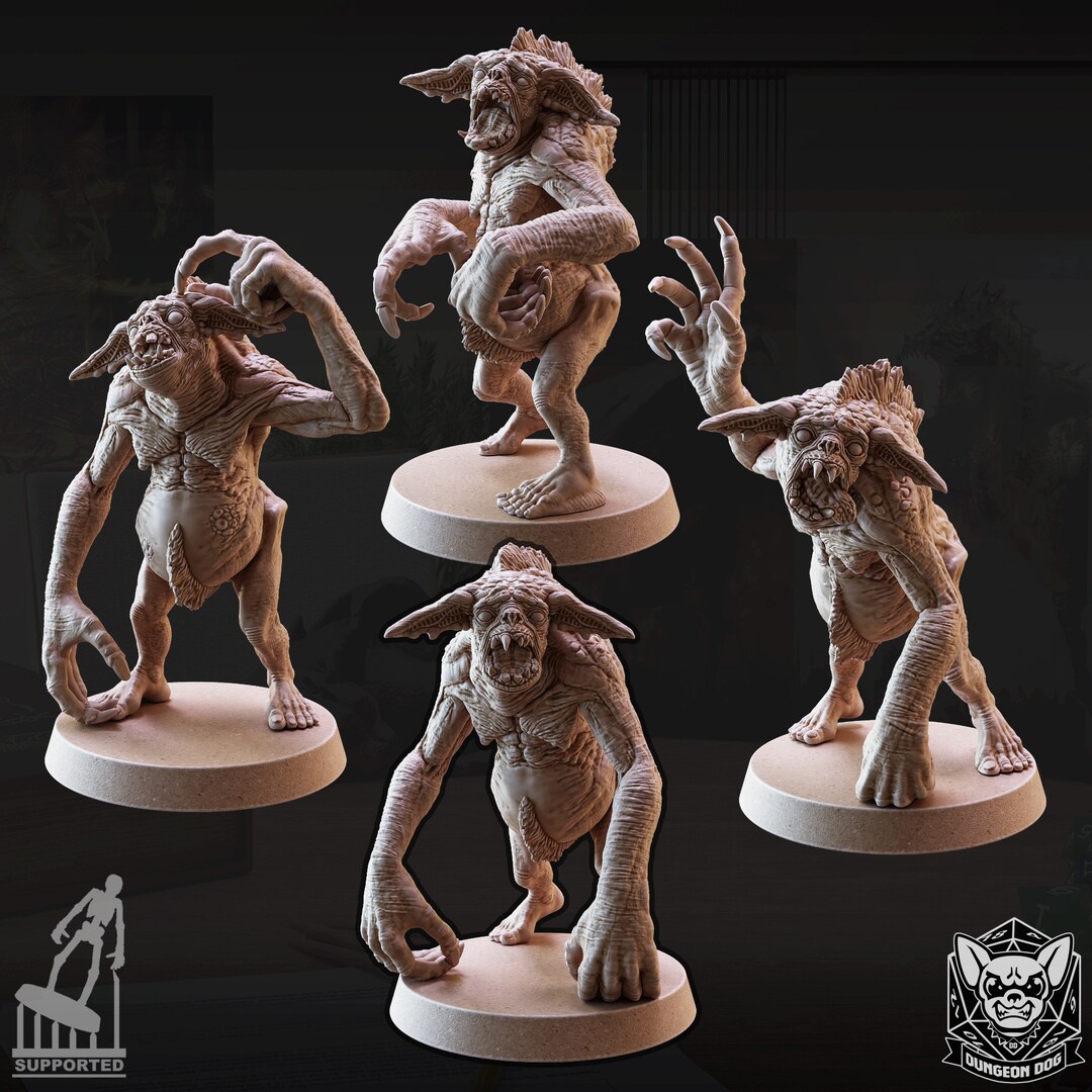 Dretch Bundle - 4 Miniatures for Dnd, DSA, Pathfinder - 28 Mm, 32 Mm ...