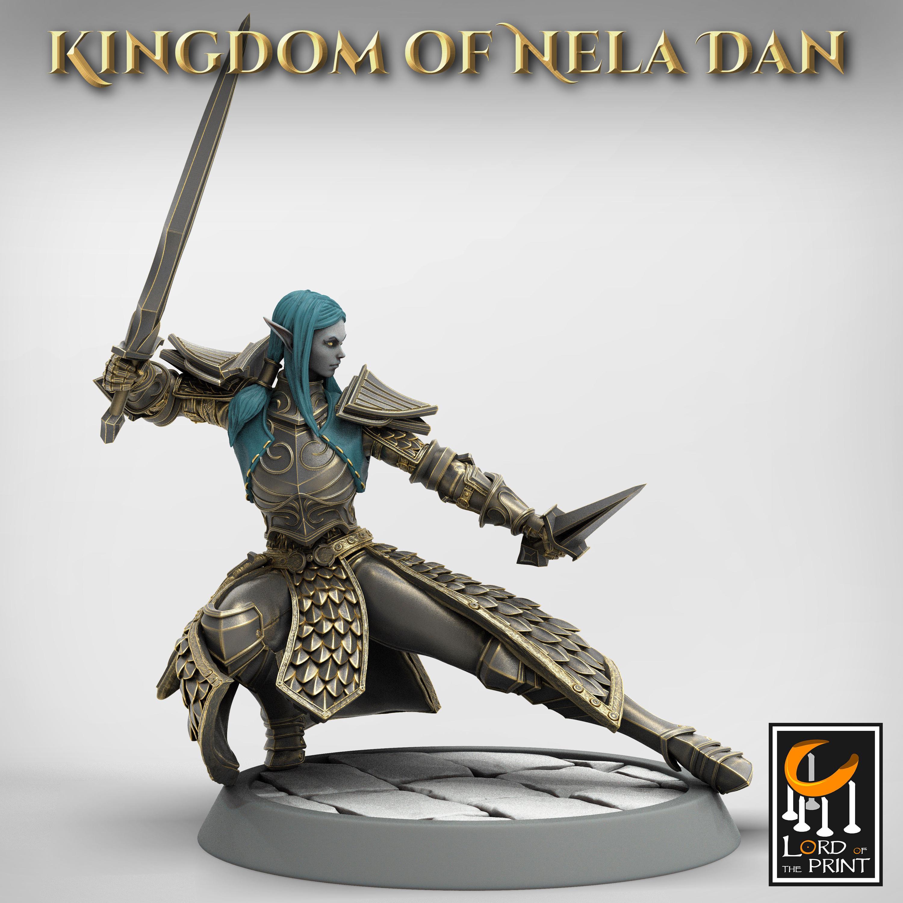 Elf Soldier Sword Dagger Guard - Miniature for Dnd, DSA, Pathfinder ...