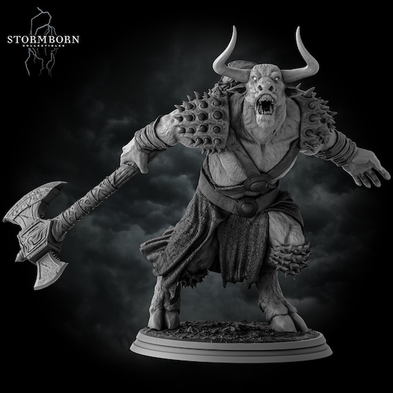 Minotaur Berserker With Ax - Stormborn Collectibles - Etsy