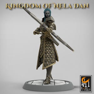 Elf- Archer Arrow - Miniature for DnD, DSA, Pathfinder - 28 mm, 32 mm, Resin Figure with Base by Rescale Miniatures - Kingdom of Nela Dan