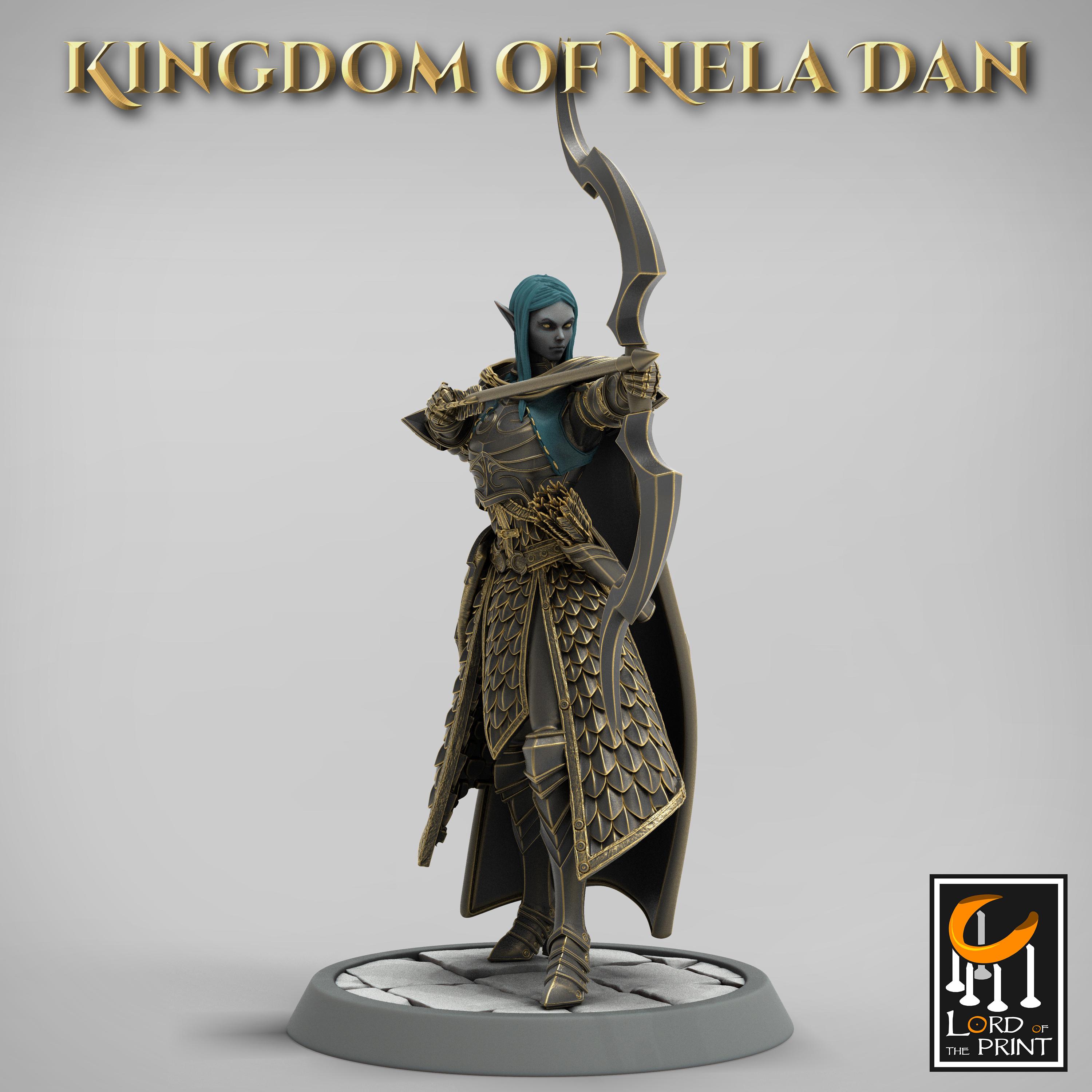 Elf- Archer Draw - Miniature for Dnd, DSA, Pathfinder - 28 Mm, 32 Mm ...