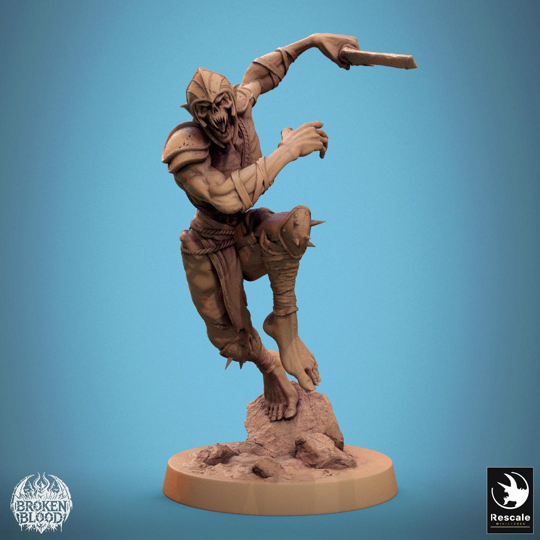 Pathfinder Ravager Ghoul Ravager Attack Jump - Miniature for Dnd, DSA, Pathfinder - 28 Mm ...