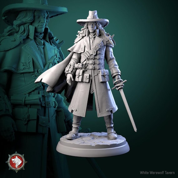 Vampire Hunter Gabriel - Miniature for D&D, DSA, Pathfinder