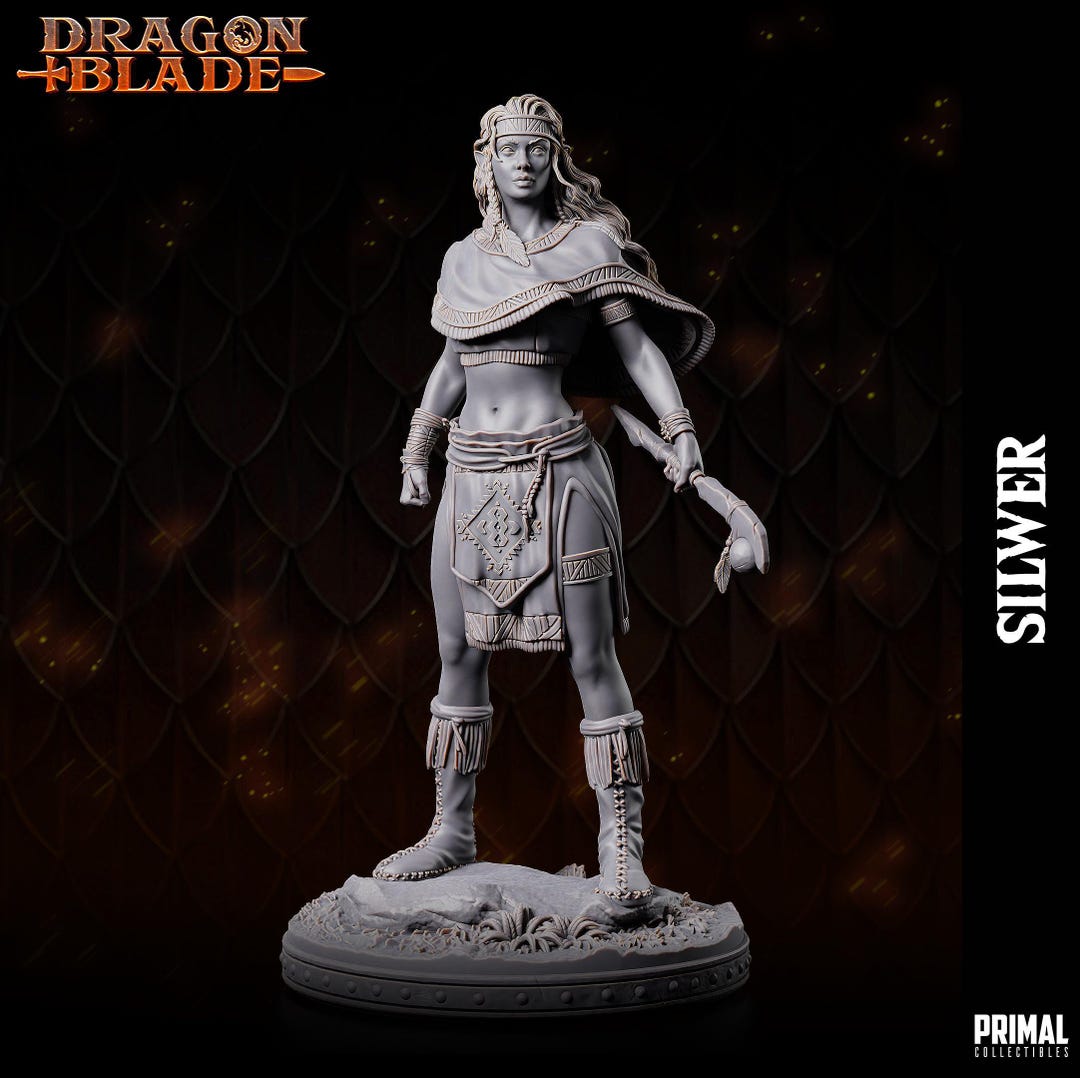 Elf Female - Silver Miniature for Dnd, DSA, Pathfinder, RPG - Dragon ...