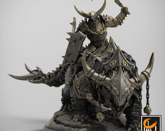 Araki e Attacco con la Mazzafrusto - Miniatura per DnD, DSA, Pathfinder - Figura in resina da 28 mm, 32 mm con base di Rescale Miniatures - Unchained Volume I