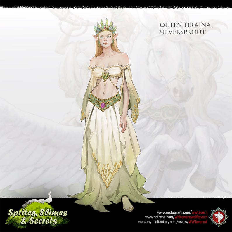 Queen Eiraina Silversprout - Elf Druid Miniature for Dnd, DSA ...