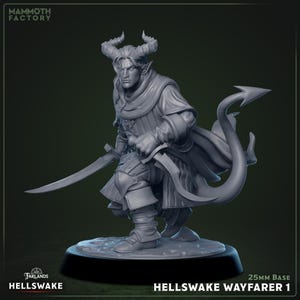 Combattente del diavolo con spada e pugnale - Hellswake Wayfarer 1 - Hellswake - Mammoth Factory