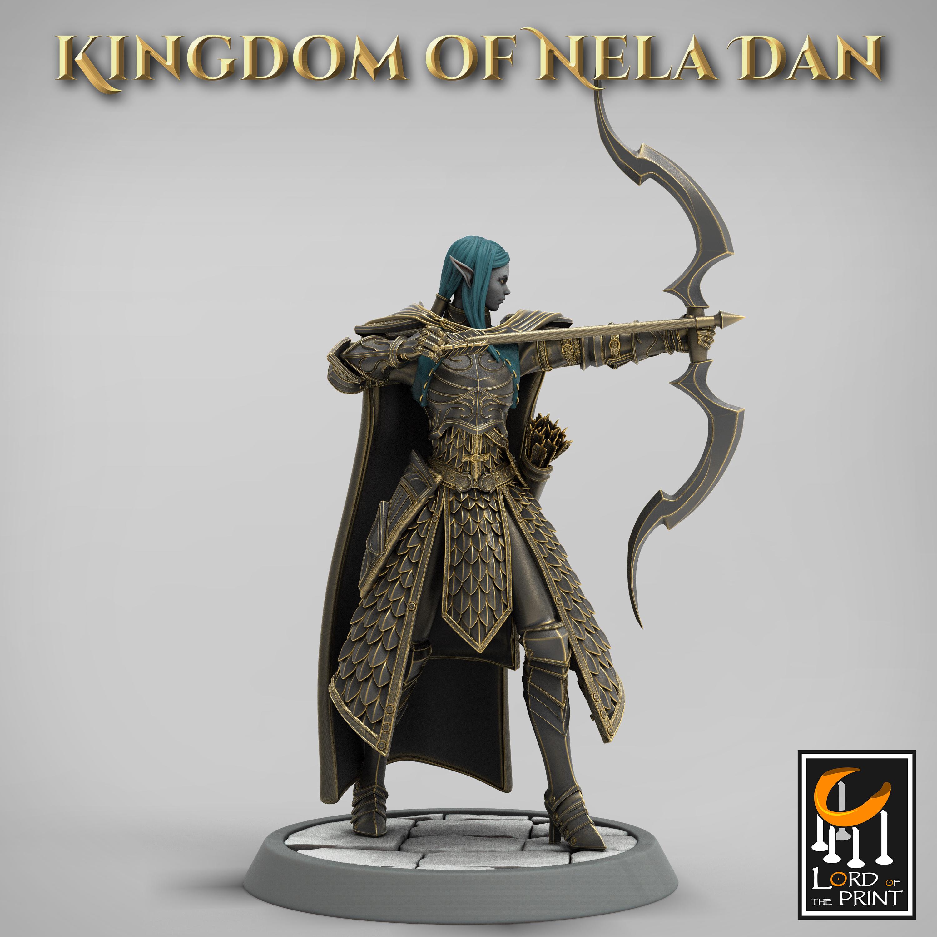 Elf- Archer Draw - Miniature for Dnd, DSA, Pathfinder - 28 Mm, 32 Mm ...