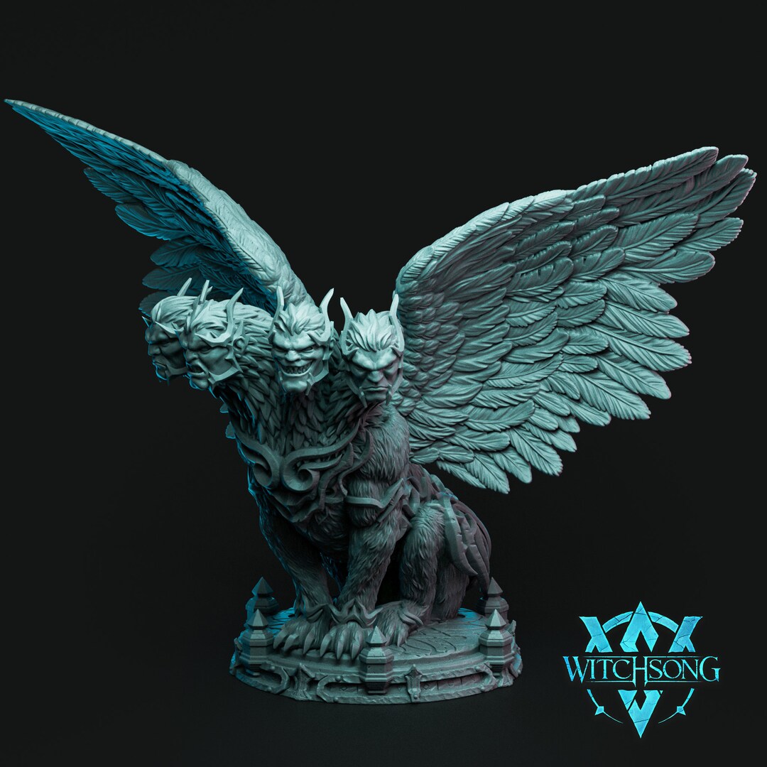 Hydra Sphinx - Miniature for Dnd, DSA, Pathfinder or for Collecting ...