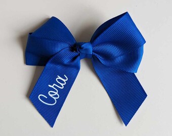 Personalised Hair Bow, School Hair Bow, Flower Girl Hair Accessories, Kids Hair Clip, Personalised Bow Clip, Name or Initial Hair Bow