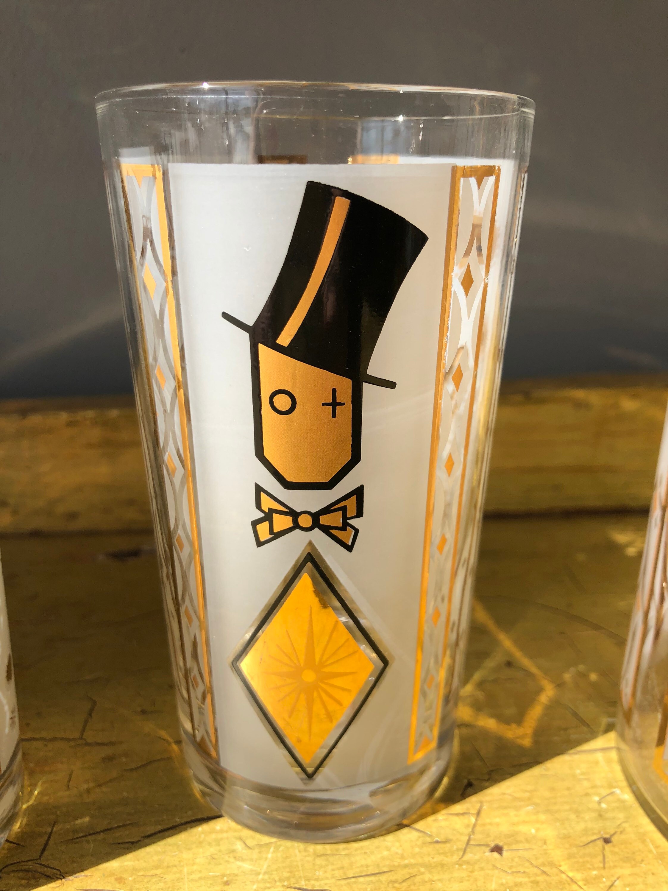 Vintage Rare Top Hat Liquor Dispenser With Six Matching Etsy