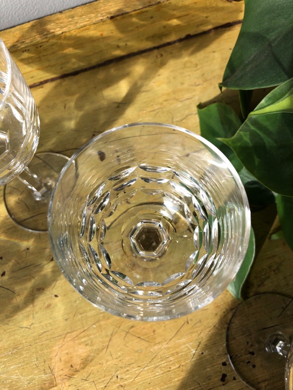 Vintage Hoya Crystal Candlewood Pattern Set of Six Wine Glasses - Etsy