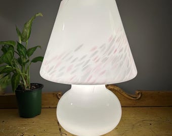 Vintage Murano Glass Mushroom Lamp