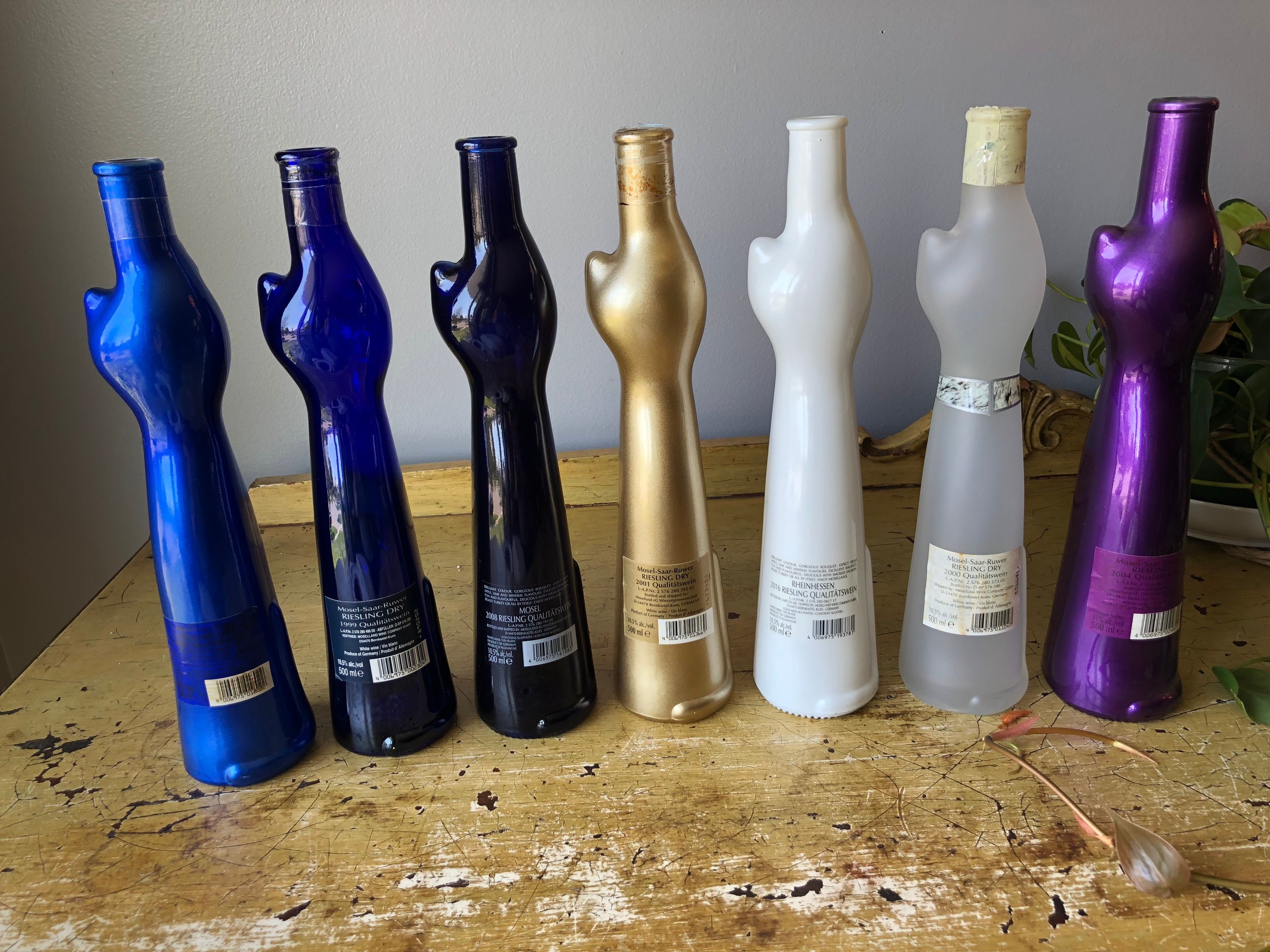 Collectable Coloured Cat Shaped Wine Bottles Etsy Canada