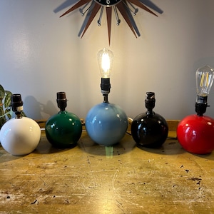 Selection Of Vintage Ceramic Gumball Table Lamps Sold Individually