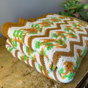 Vintage Queen Size Knitted Blanket