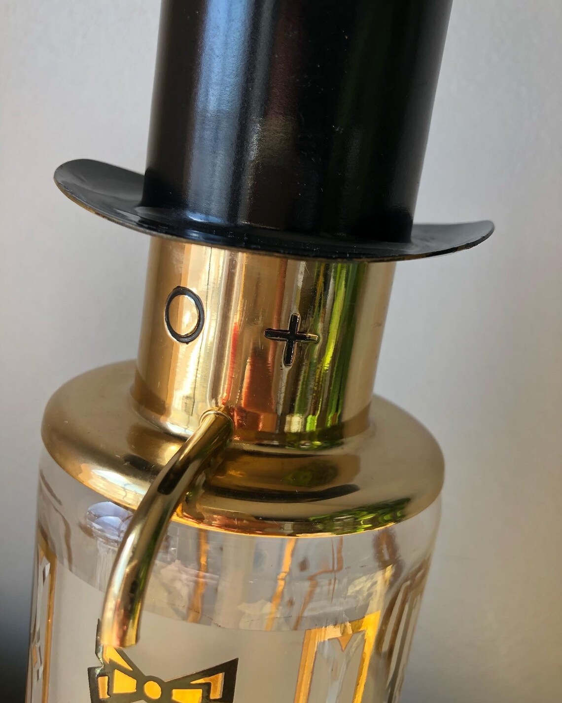 Vintage Rare Top Hat Liquor Dispenser With Six Matching Etsy