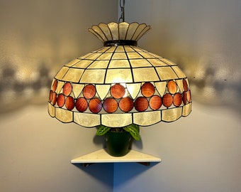 Vintage Capiz Shell Swag Lamp
