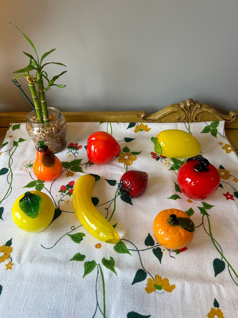 Vintage Glass Fruit Etsy