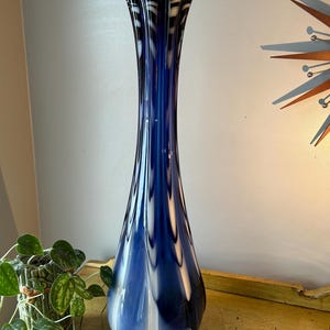 Huge Vintage Art Glass Vase