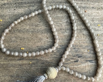 Gemstone Grey Mala