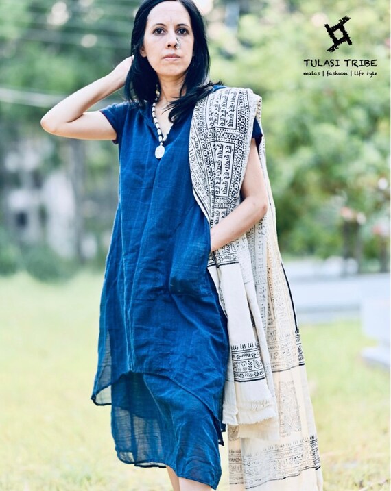 Asymmetrical Sleeveless Hoodie Khadi Dress Etsy