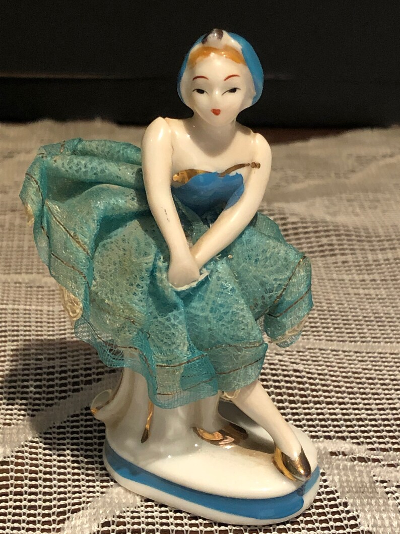 Vintage Miniature Porcelain Figurines Ballet Dancer Etsy