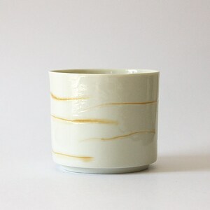 gobelet à thé en porcelaine décore façon zen incisions image 2