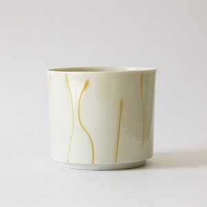 gobelet à thé en porcelaine décore façon zen incisions image 7