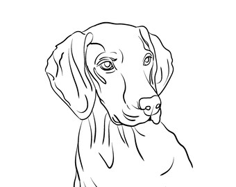 Handmade Customizable Dog Silhouette and Line Drawings - Bulldog, Frenchie, Border Collie, and More!