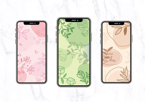 Iphone Flower Wallpapers Digital Download Floral Aesthetic - Etsy