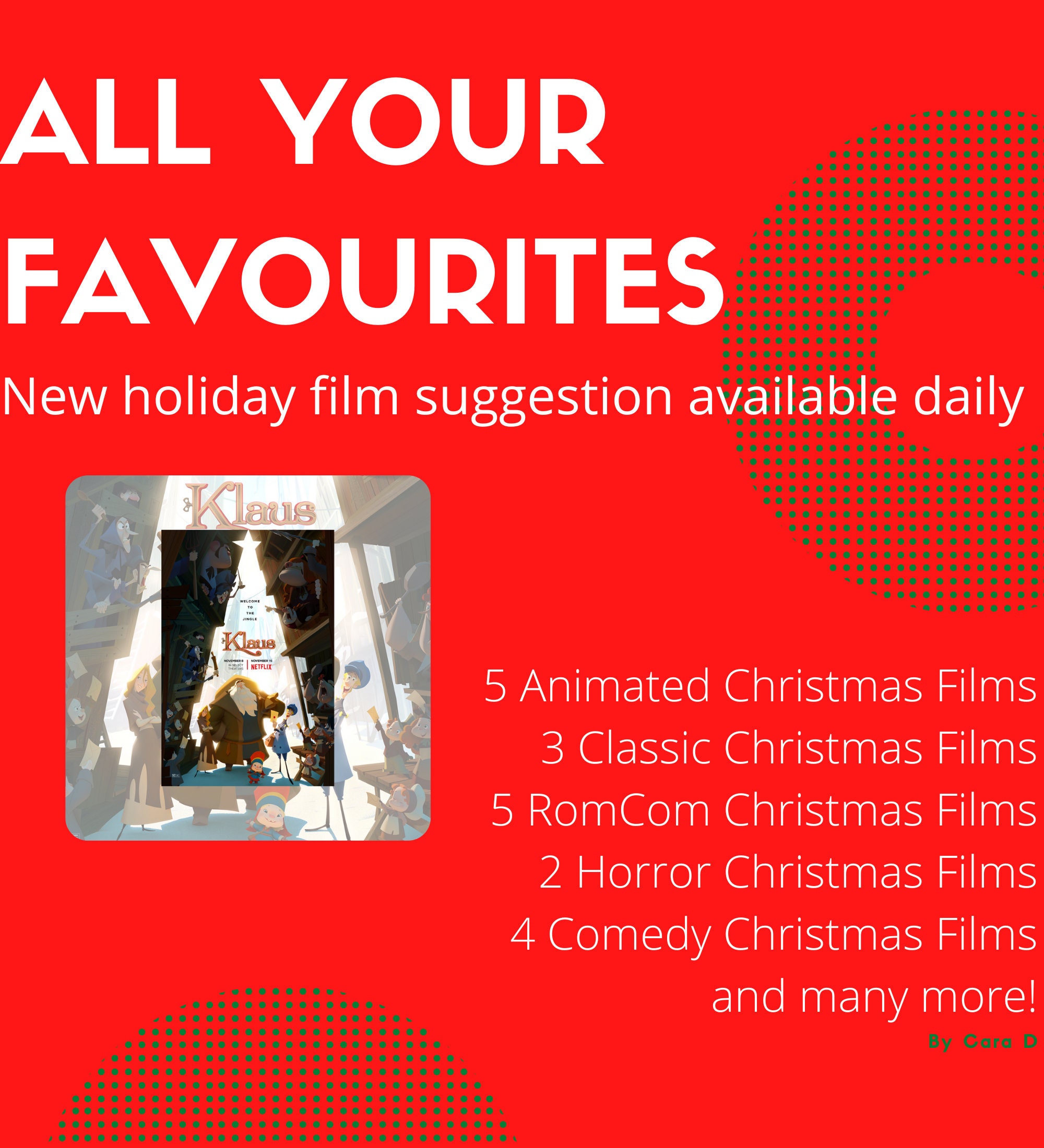 Christmas Movie Advent Calendar Etsy