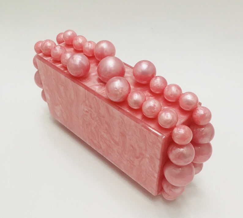 EOS Pearl Box Clutch Acrylic Pearl Bubble Clutch Pearly Etsy