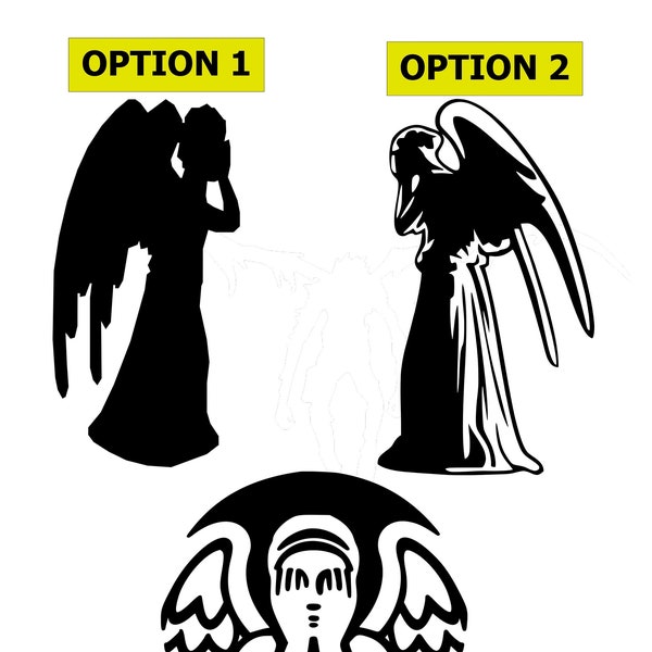 Doctor Who Weeping Angel Dr Who Angels Enemy Don't Blink 3 CHOICES Vinyl Decal / Sticker HOLOGRAPHIC, Glitter & Colors w/ Multiple sizes
