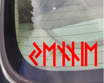 Viking Name In RUNES Decal Futhark Personalized Celtic Name Gaelic Laptop Car Water Bottle Vinyl Decal Sticker HOLOGRAPHIC, Glitter & Colors