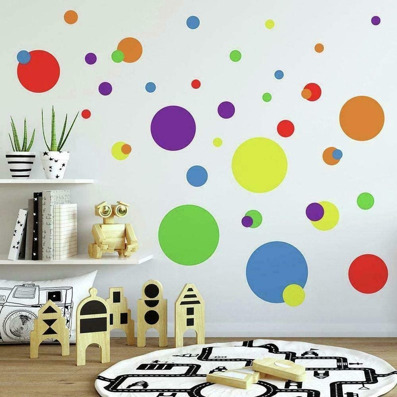 CIRCLE Round Wall Decals CUSTOM Mix/match Round Circle Etsy